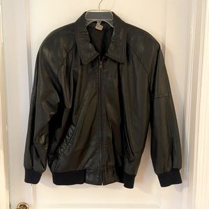 Genuine Leather Bomber Jacket